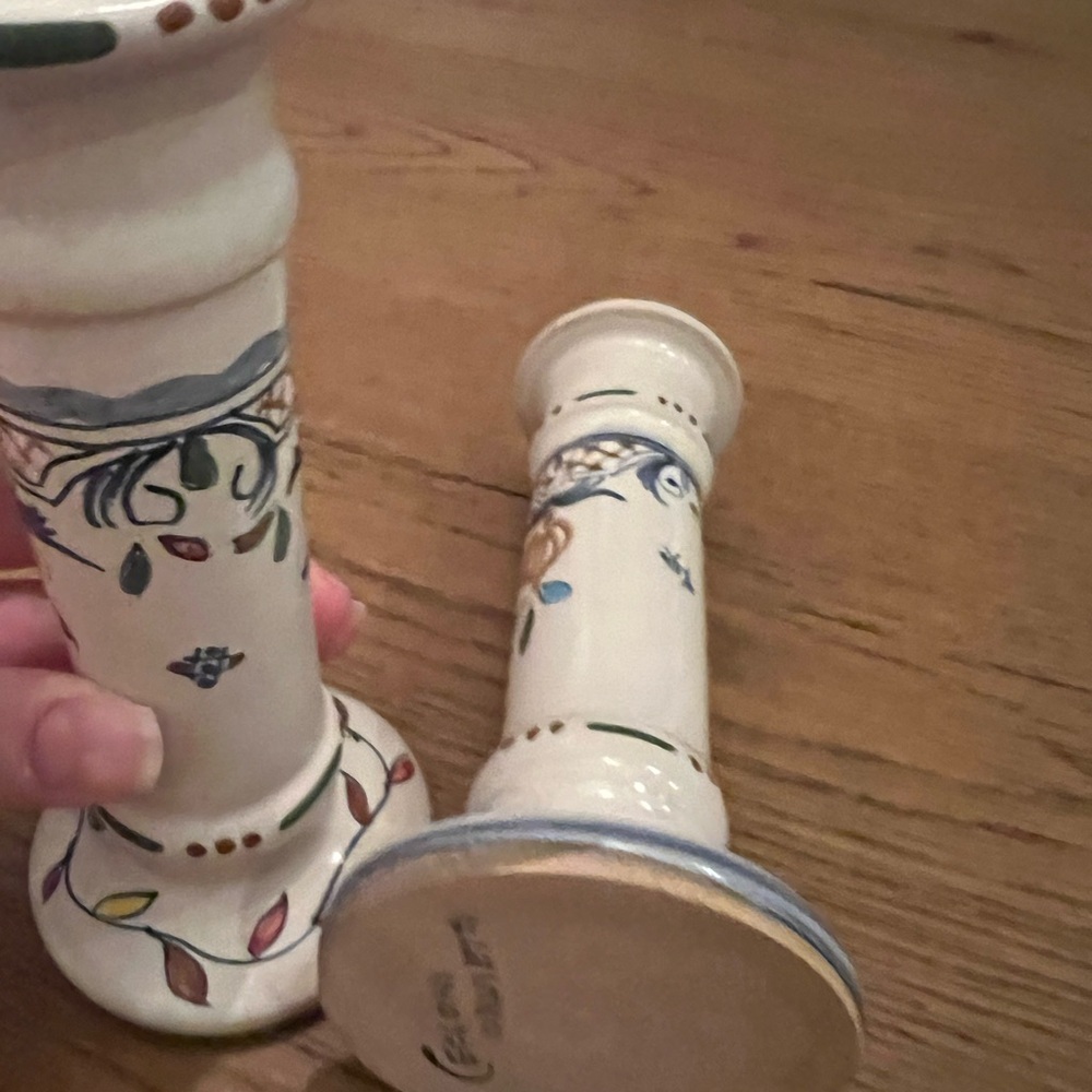 Vintage Cecconi Orvieto Italian Handcrafted &hand painted Ceramic Candle Holders - Picture 5 of 7